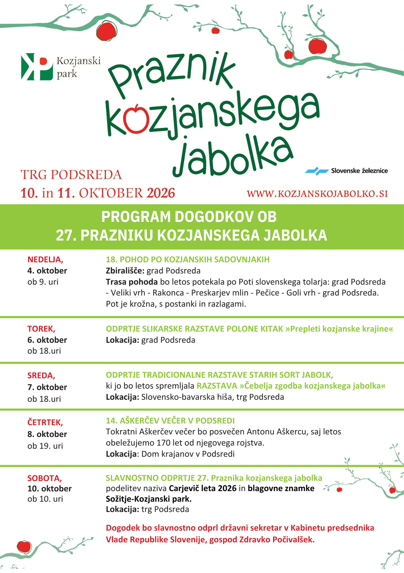 Praznik kozjanskega jabolka - program1